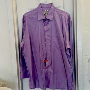 Joseph Abboud regular cuff dress shirt 18 34/35 100% Egyptian Cotton